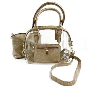 Gold and Clear Transparent Game Day Purse